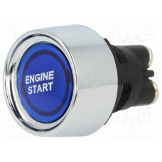 Mygtukinis jungiklis 50A/250VAC, 50A/12VDC OFF-(ON) mėlynas (variklio paleidimui)